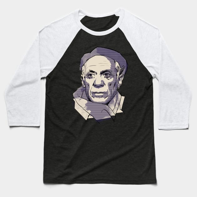 Pablo Picasso Baseball T-Shirt by Ed Labetski Art